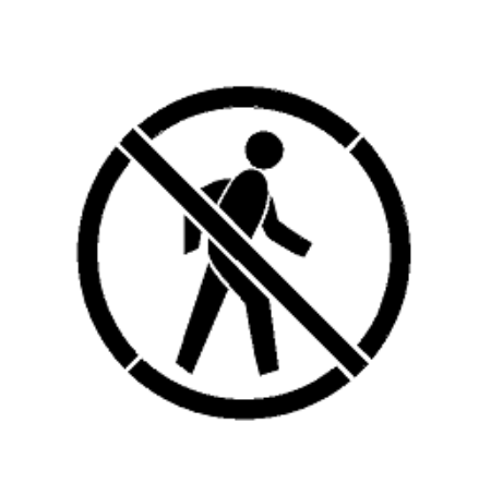 No walking Stencil