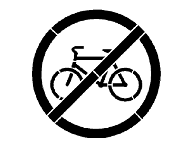 No Riding Template No Bike Riding Stencil – Jentech Stencils