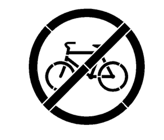 No Bike Riding Stencil