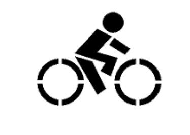 Small Bike Rider Stencil