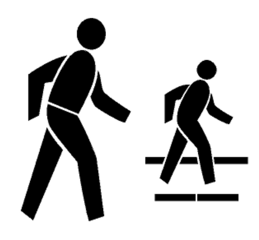 Pedestrian Walking Stencil